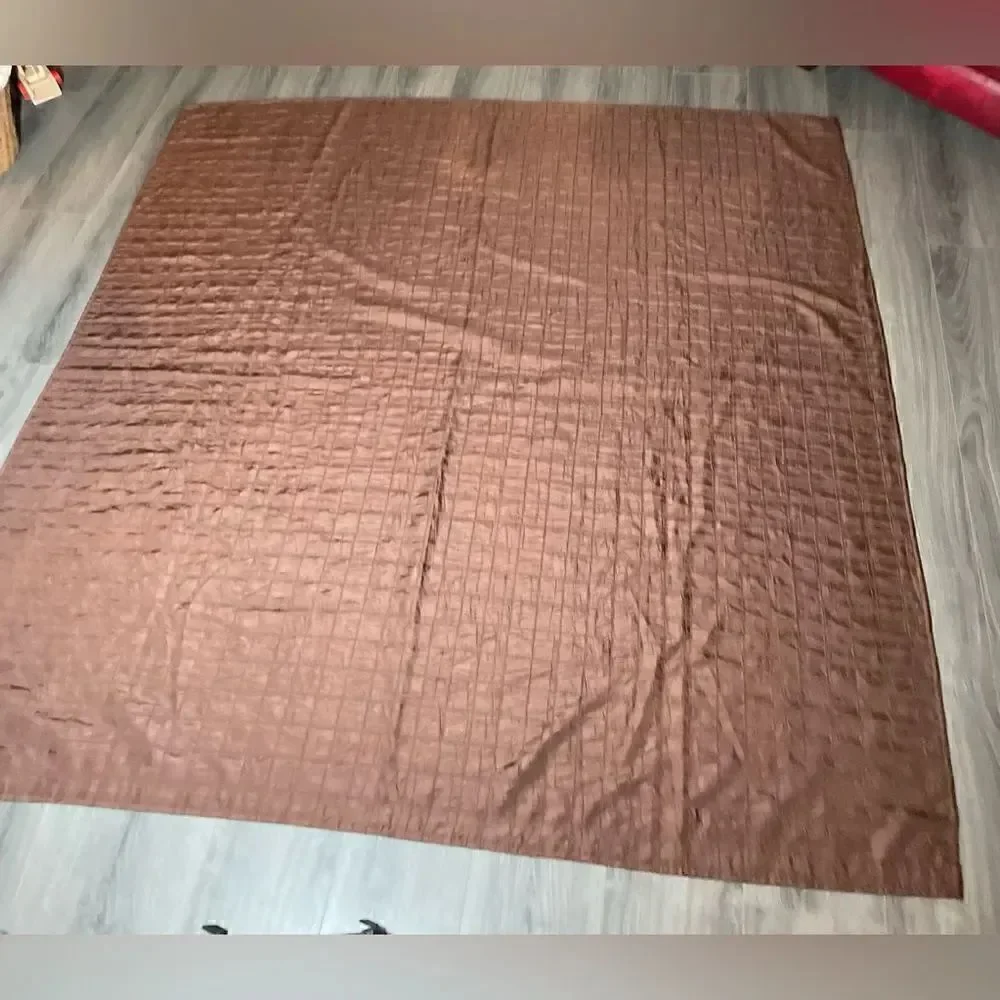 🔥❤️🔥 72” Fabric Shower Curtain Expresso Brown Textured Embroidery Geomet…